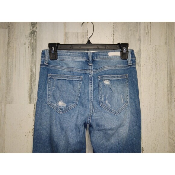 Cello Jeans Womens Size 3 Destroyed Cropped Cut Out Ankle Skinny - Picture 6 of 9